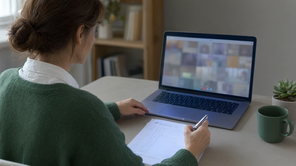Editorial illustration of Teacher conducting remote class for How many days of missed attendance per student would AB 1348 have covered for funding purposes?