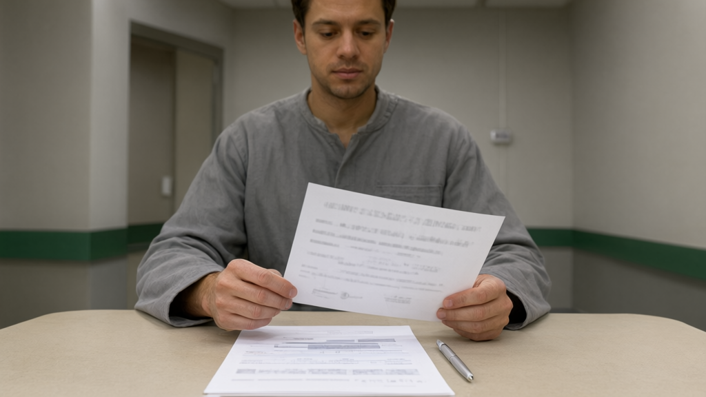 Editorial illustration of Inmate reviewing earned sentence credit for How much additional time can inmates earn through educational programs under this bill?