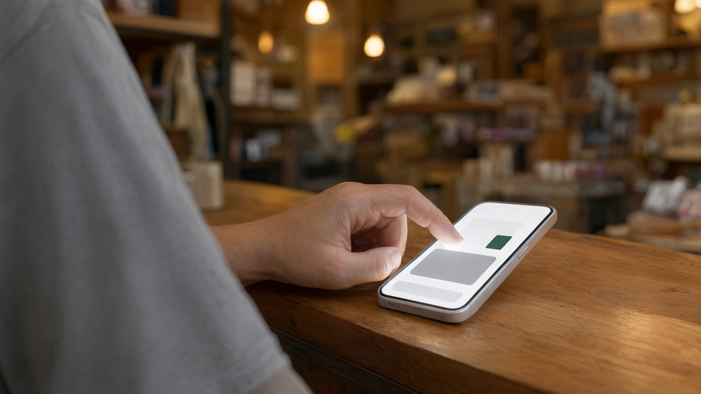 Editorial illustration of Smartphone payment interaction for Florida's Payment Stablecoin Law: What H0175 Regulates