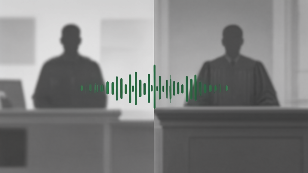 Editorial illustration of Abstract audio-video connection for What information must be presented to a judge during a remote warrant application in Florida?