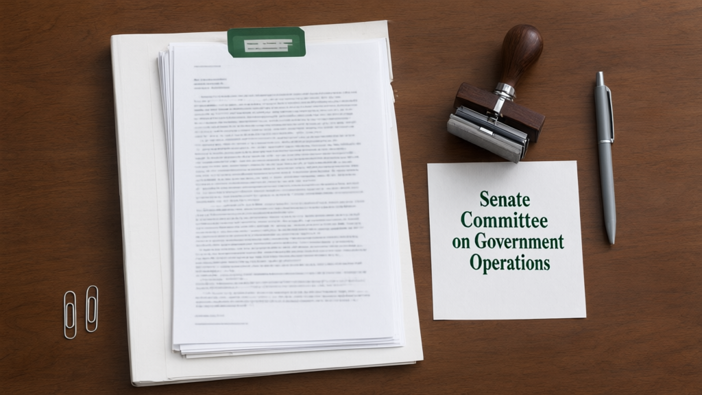 Editorial illustration of Legislative docket and committee stamp for What is the current legislative status of HB 4468 following its passage in the House?